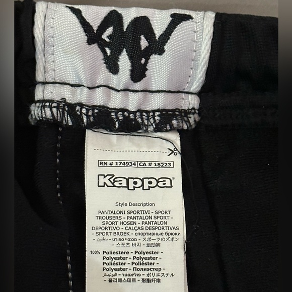 Kappa Black Sports Track Pants Size Medium - Picture 3 of 4